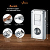 Visol Zurich Dual Torch Flame Cigar Lighter – Silver
