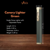 Visol Canary Green Single Torch Cigar Lighter with Built-In Punch Cutter