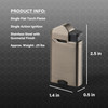 Visol Axis Flat Flame Torch Butane Lighter - Gunmetal