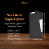 Visol Arch Single Torch Flame Cigar Lighter – Prepack of 20