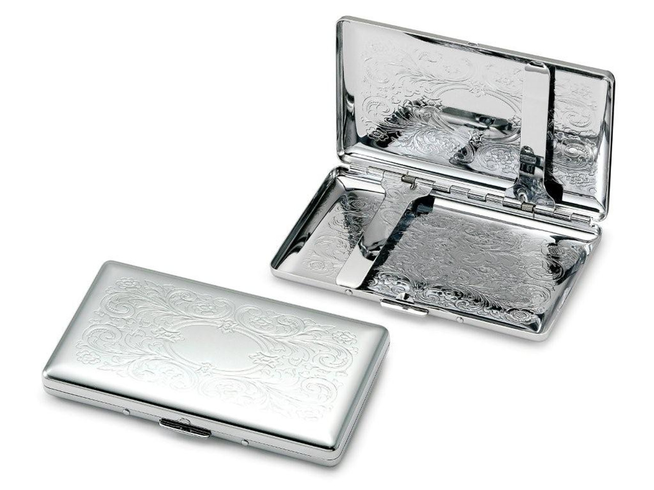 Silver Personalized Cigarette Case, Engraved Cigarette Holder