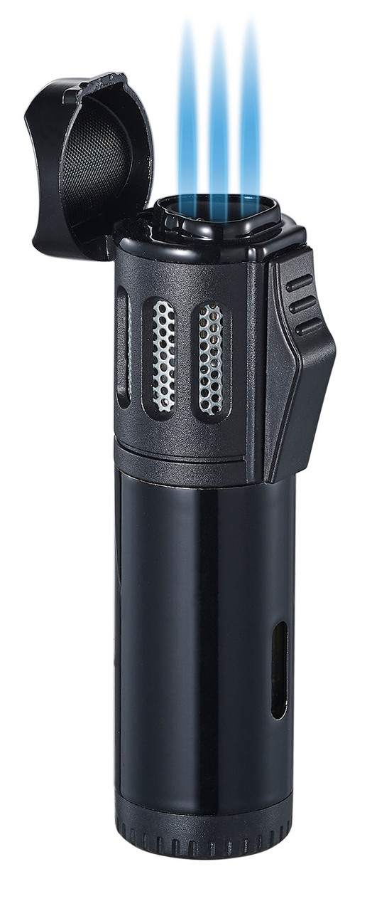 Visol Artemis Triple Flame Torch Lighter - Black- VLR402503