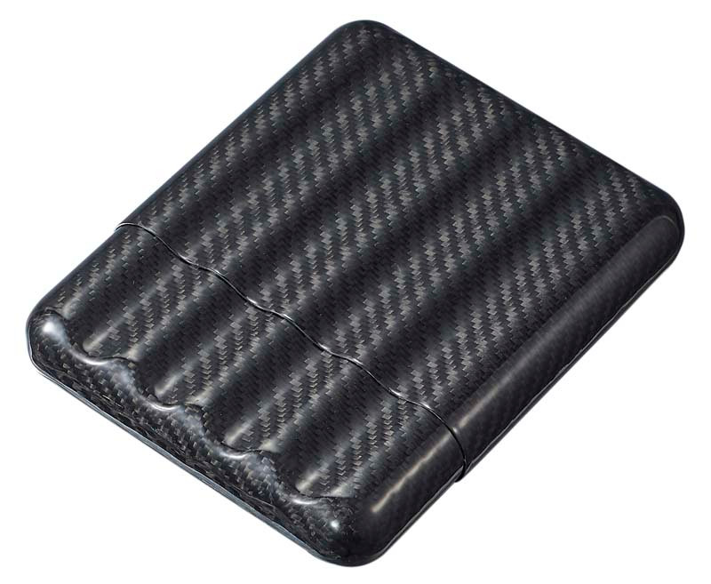 Visol Night II Carbon Fiber Cigar Case - 5 Finger