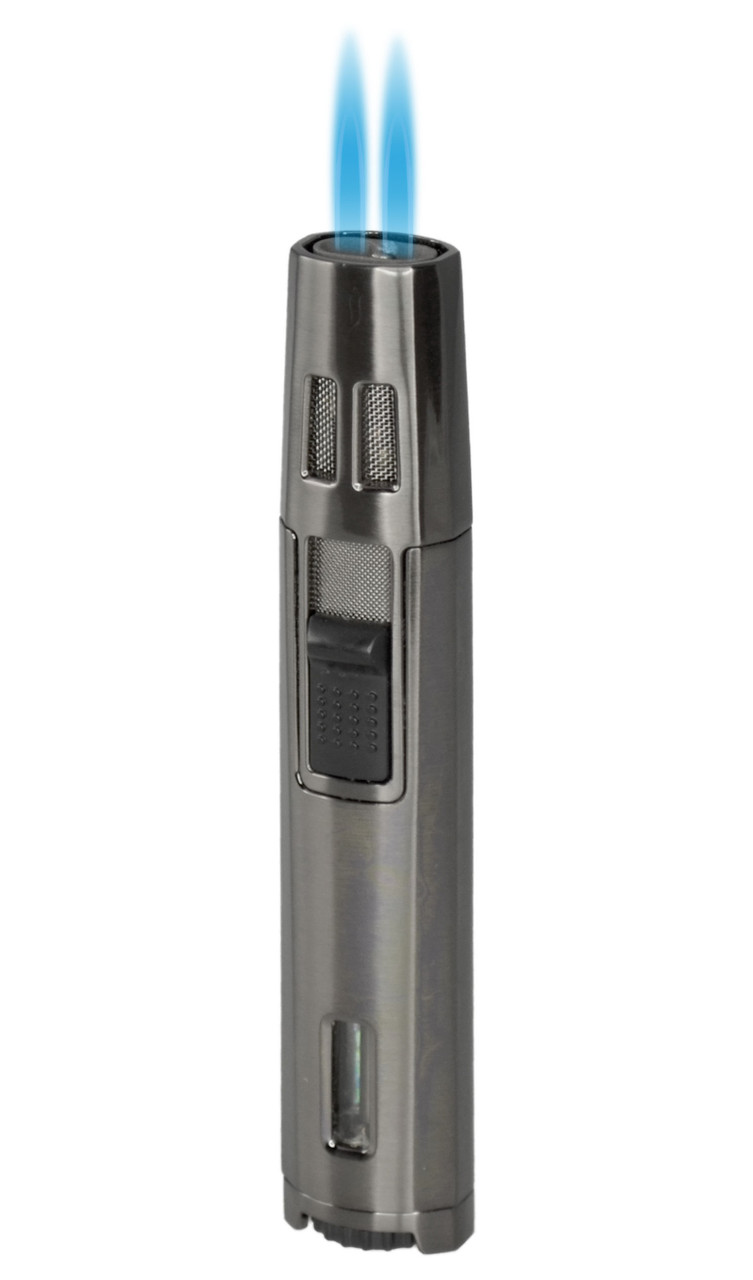 Visol DuoJet Dual Flame Cigar Lighter - Gunmetal - VLR287003