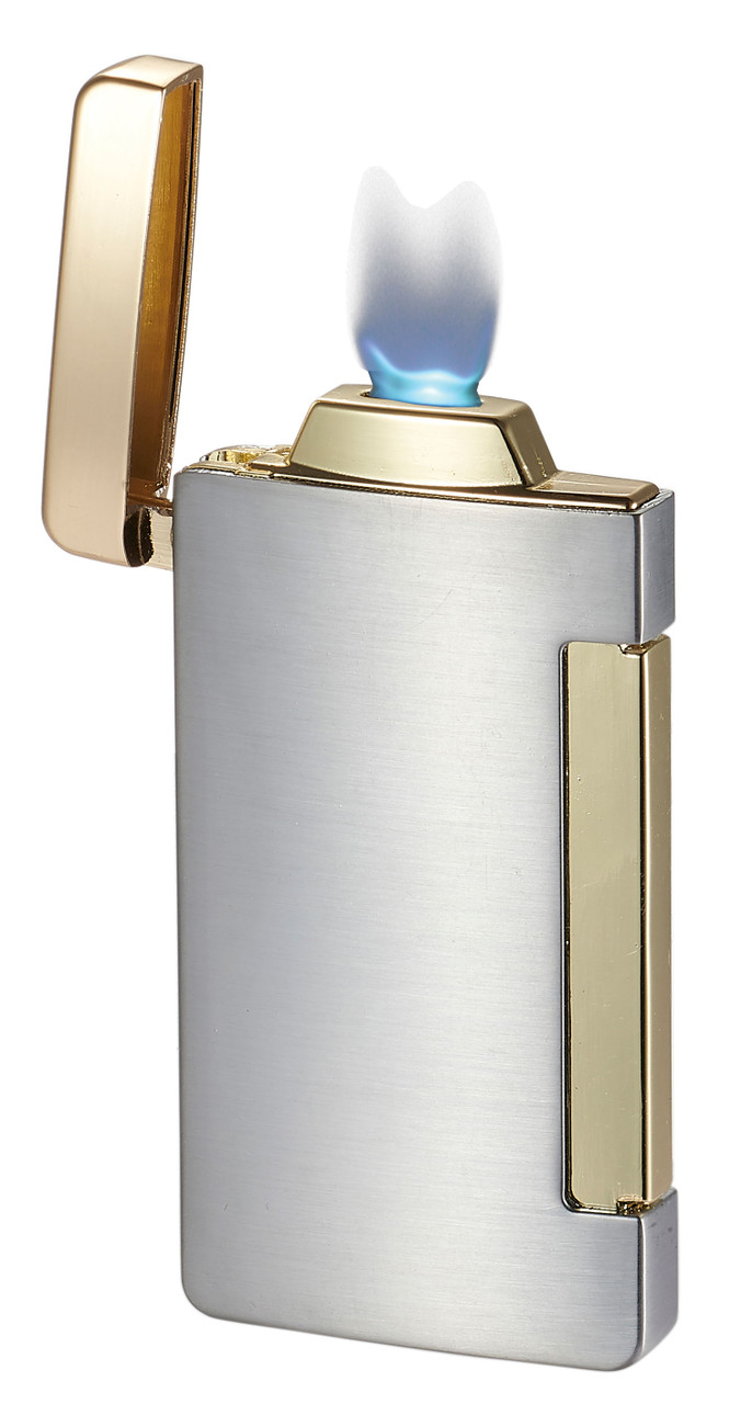 Visol Panther Single Flat Flame Cigar Lighter - Silver - VLR406602
