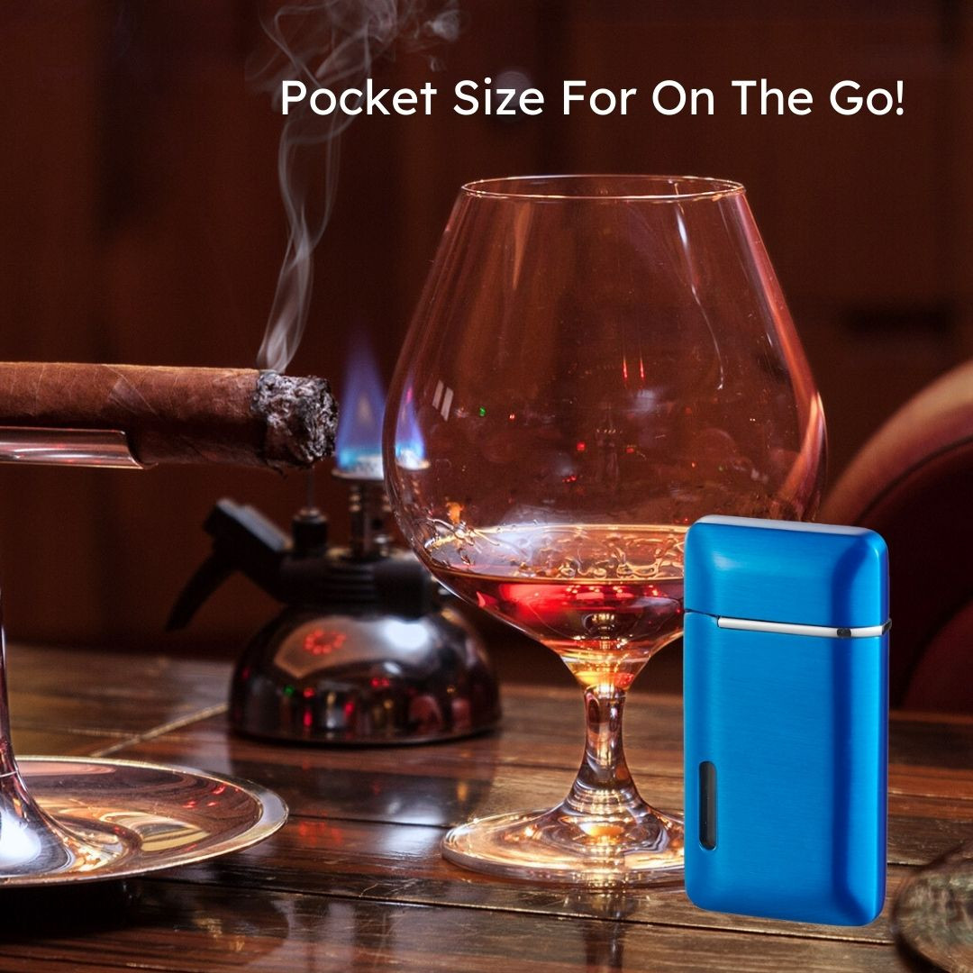 Visol Nevis Dual Torch Cigar Lighter - Blue - VLR405303-NEVIS-BL