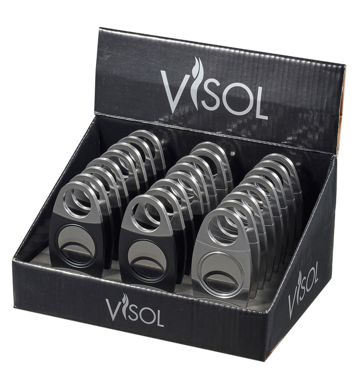 Visol Slimline Retail Prepack - 24 Cigar Cutters - VCUT427-DISPLAY - Visol