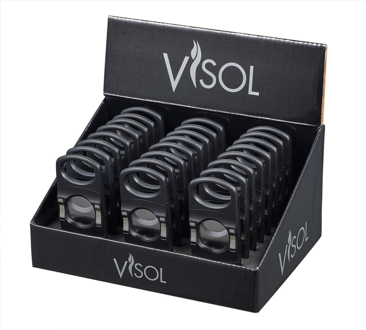 Visol Stanford Retail Prepack - 24 Cigar Cutters- VCUT712-Display