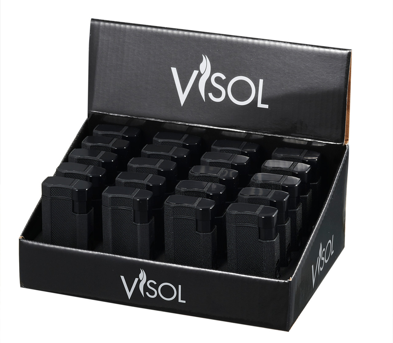 Visol Concave Color Retail Prepack - 16 Cigar Lighters - VLR4079-Color ...