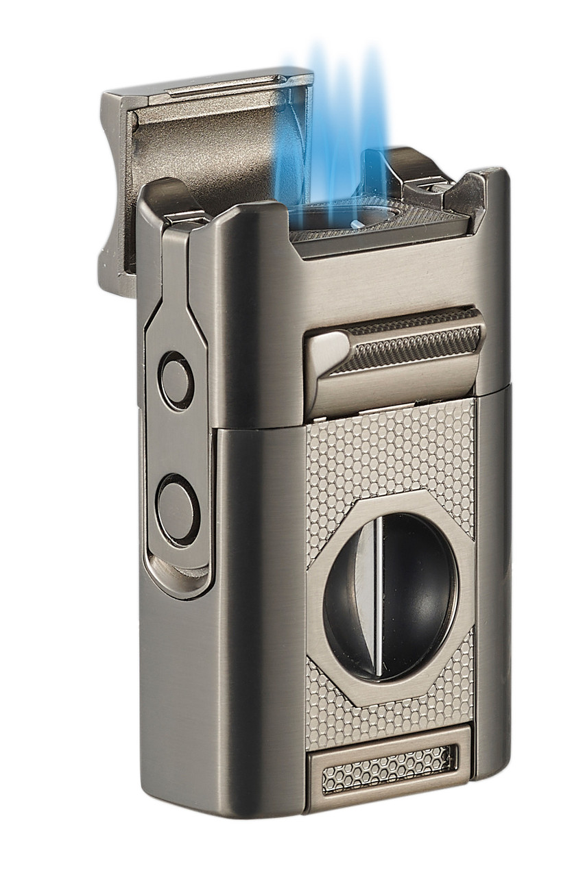 Visol Joplin Quad Torch Flame Lighter - Gunmetal - VLR7-Joplin-GM