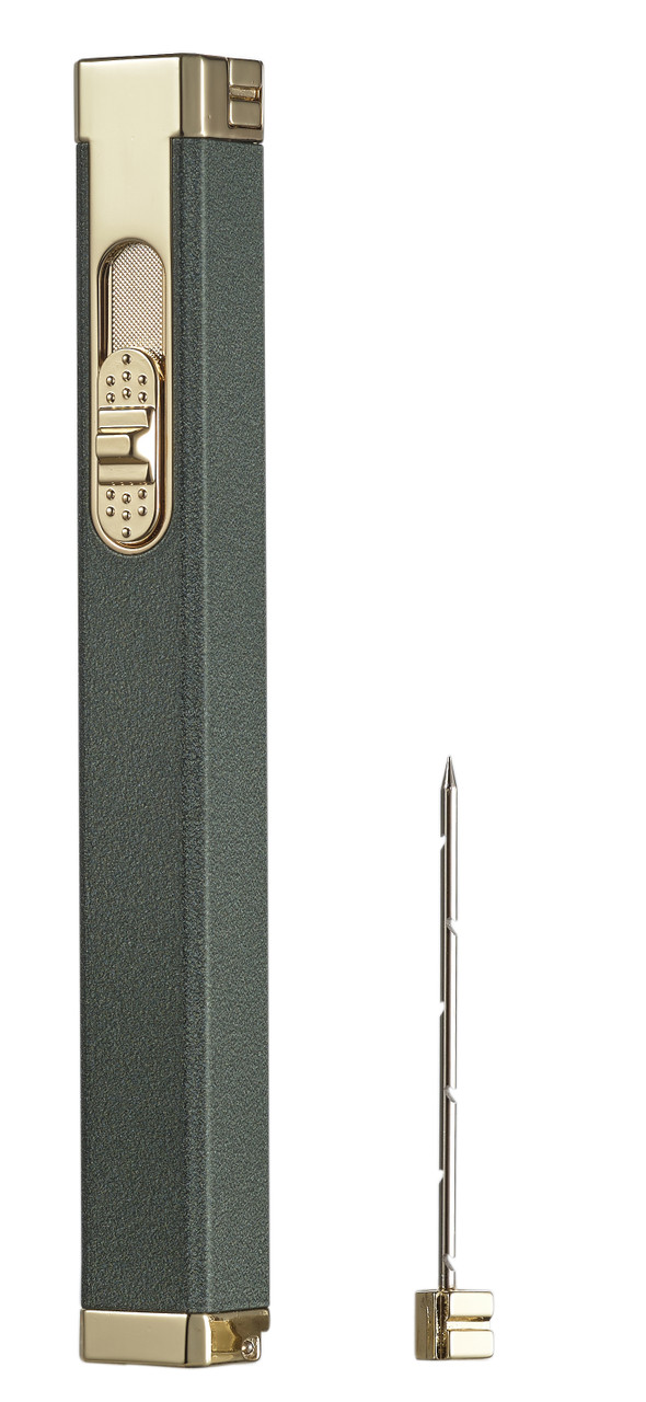 Visol Canary Green Single Torch Cigar Lighter with Built-In Punch