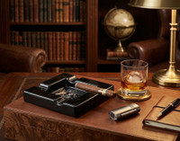 Visol Renner Black Ceramic Cigar Ashtray - VASH725