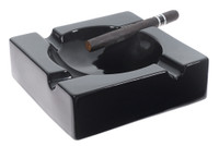 Visol Donovan Black Ceramic Cigar Ashtray For Patio Use - VASH903