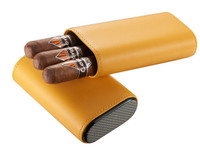 Admon Ebony Wood Wrapped Cigar Tube cigar accessory by Visol