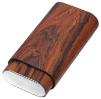 Visol Bruce Natural Wood Cigar Case - 3 Cigars - VCASE742