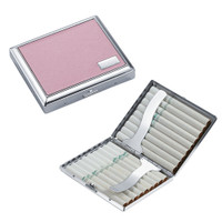 Visol Veronica Floral Pattern Cigarette Case - Holds 20 Ultra-Thin 100mm Size Slim Cigarettes - VCM510