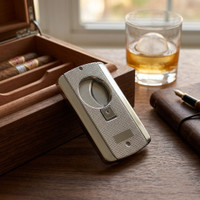 Visol Axe High Polish Stainless Steel Cigar Cutter - VCUT30007
