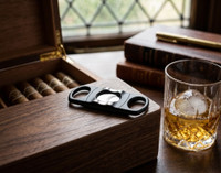 Visol Stanford Plastic Cigar Cutter With Built-in Cigar Rest - VCUT712