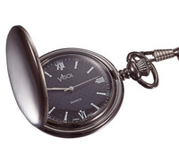 Visol Benson Brushed Gunmetal Japanese Quartz Pocket Watch - VPW014