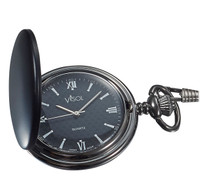 Visol Benson Black Matte Japanese Quartz Pocket Watch - VPW016