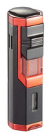 Visol Andes Triple Torch Cigar Lighter - Red and Black - VLR405001-Andes-RD