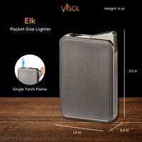 Visol Elk Single Flame Cigar Lighter - Gunmetal - VLR406402-Elk-GM