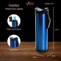Visol Hades Triple Flame Torch Lighter - Blue - VLR402706