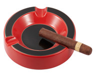 Visol Beatrix Circular Ceramic Cigar Ashtray - Red - VASH428RD