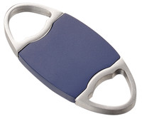 Visol Perfecto Blue and Stainless Steel Double Guillotine Cigar Cut - VCUT714BU