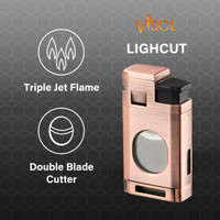 Visol LighCut Bronze Triple Torch Flame Lighter and Cigar Cutter - VLR408503-LighCut-BZ