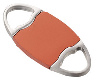 Visol Perfecto Orange and Stainless Steel Double Guillotine Cigar Cutter - VCUT714OR