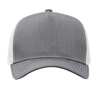 Visol Double Snap Back 5 Paneled Cap - Grey and White - VAPC5PDTF-GYWH