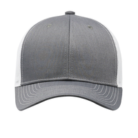 Visol Double Snap Back 6 Paneled Cap - Grey and White - VAPC6PDTF-GYWH