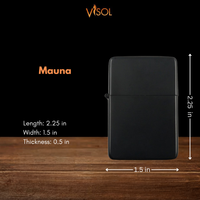 Visol Retail Package - Black Mauna Dual Flame Lighter 24 count - VLR4-Mauna-BK-Prepack
