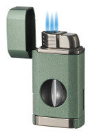 Visol Diablo Triple Torch Flame Lighter w/ Spring V Cutter - Red
