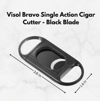 Visol Bravo Black Double Guillotine Cigar Cutter 24 Retail Prepack - VCUT909BK-Display