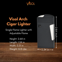 Visol Arch Single Torch Flame Cigar Lighter – Prepack of 20