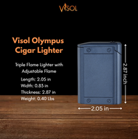 Visol Olympus Triple Torch Flame Cigar Lighter - Blue
