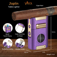 Visol Joplin Quad Torch Flame Lighter - Purple - VLR7-Joplin-PU