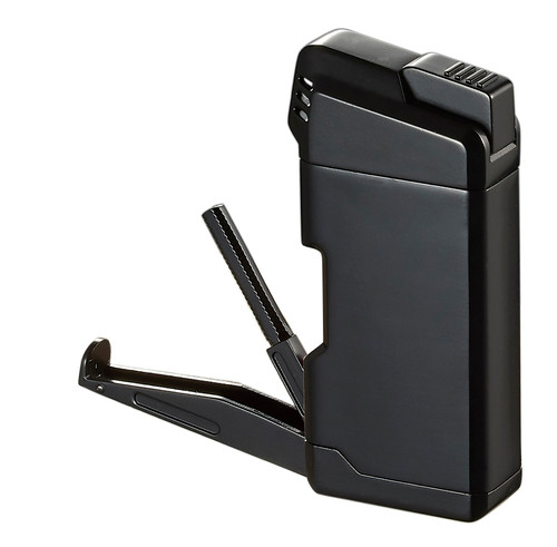 Visol Epirus Soft Flame Pipe Lighter - Black - VLR402205