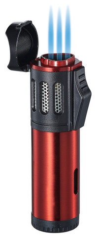 Visol Artemis Triple Flame Torch Lighter - Red - VLR402501