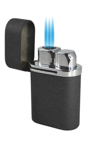 Visol Triflow Triple Flame Table Lighter - Black Crackle - VLR294002