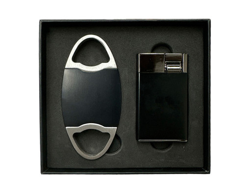 Visol Perfecto Cigar Cutter & Cougar Cigar Lighter Gift Set - VSET714-VLR600401