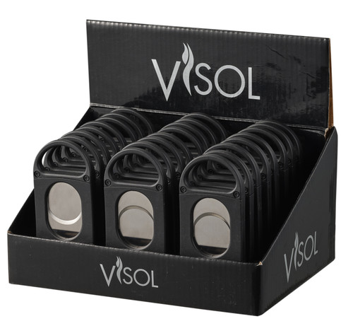 Visol Retail Package - Chopper Double Guillotine Cigar Cutter - 24 Count