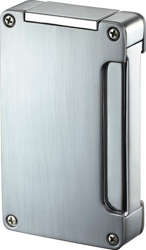 Visol Zidane Brushed Chrome Wind-Resistant Torch Flame Lighter