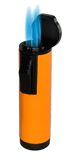 Visol Hades Orange Lacquer Triple Torch Cigar Lighter - VLR402705