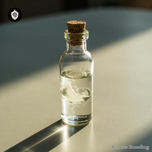 Nonea Lutea remote imprint device for quantum transmission and distance energy relay with energetic charge interface