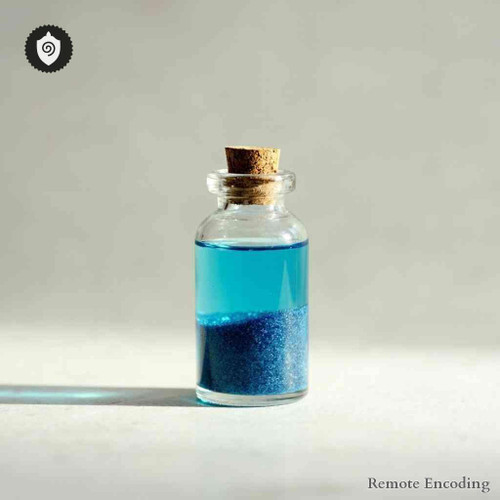 Pyrocarbon remote imprint device for quantum energy transmission and distance relay of energetic charge signals