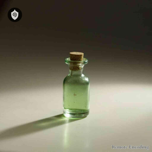 Pyrolignosum Acidum quantum transmission element for remote imprint and distance energy relay in energetic fields