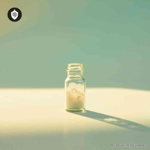 Rhodochrositum quantum transmission capsule for remote energy imprint and distance field activation sync